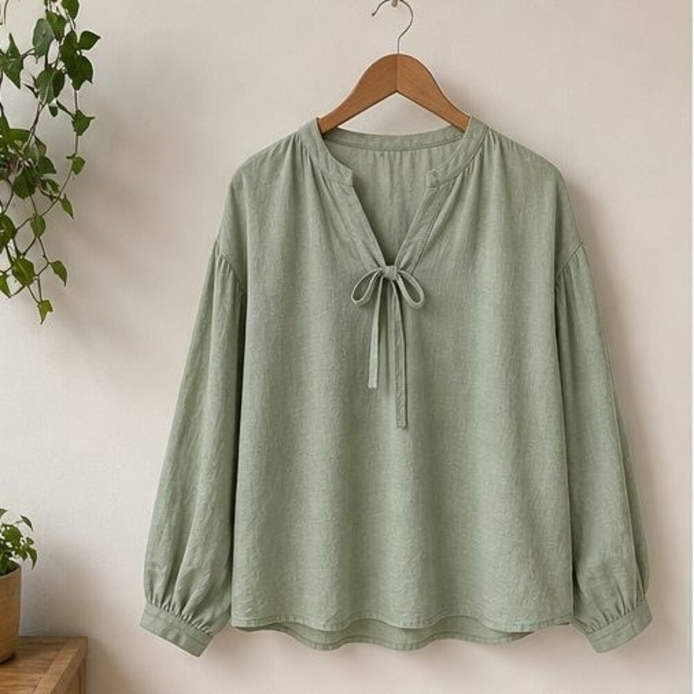 Sage Wrap Blouse